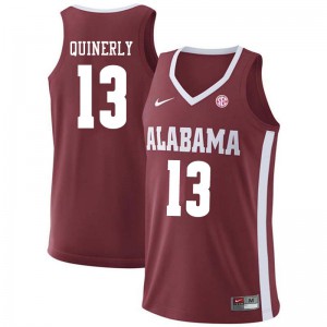 Men Jahvon Quinerly Crimson Alabama #13 University Jerseys