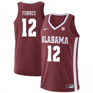 Men Jaylen Forbes Crimson Alabama #12 Player Jerseys
