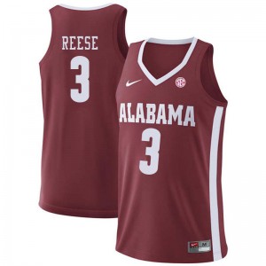 Mens Alex Reese Crimson Alabama #3 Player Jerseys