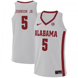 Men Avery Johnson Jr. White Alabama #5 Player Jerseys
