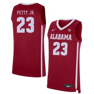 Men's John Petty Jr. Crimson Bama #23 Basketball Jersey