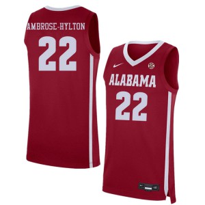 Mens Keon Ambrose-Hylton Crimson University of Alabama #22 Stitch Jerseys