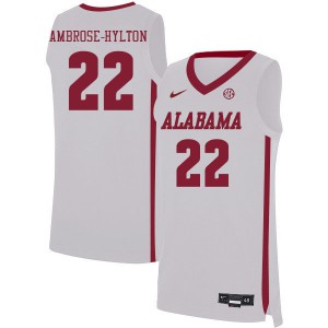 Men Keon Ambrose-Hylton White University of Alabama #22 Player Jerseys