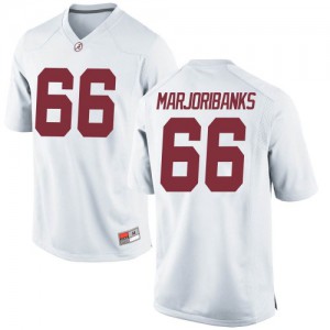 Mens Alec Marjoribanks White University of Alabama #66 Game Embroidery Jerseys