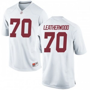 Men Alex Leatherwood White Alabama #70 Replica NCAA Jersey