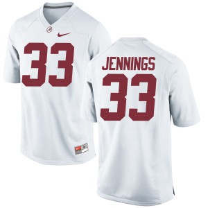 Men's Anfernee Jennings White Bama #33 Authentic Official Jersey