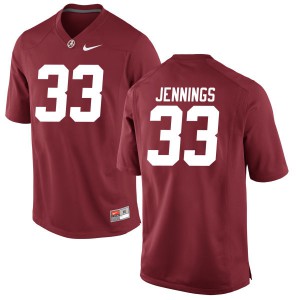 Men Anfernee Jennings Crimson Bama #33 Game Stitched Jersey