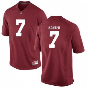Men's Braxton Barker Crimson University of Alabama #7 Game Player Jerseys