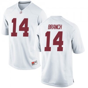 Men's Brian Branch White Bama #14 Replica Official Jerseys