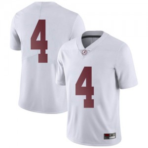 Men's Brian Robinson Jr. White Bama #4 Limited Official Jerseys