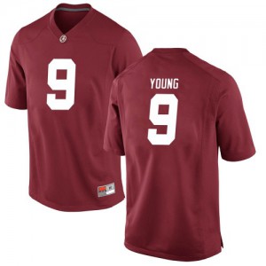 Mens Bryce Young Crimson Alabama #9 Game Player Jersey