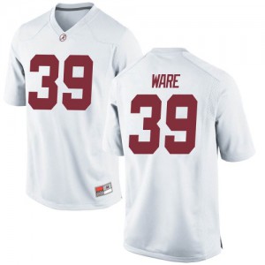 Mens Carson Ware White Alabama Crimson Tide #39 Replica High School Jerseys