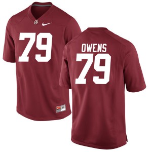 Men's Chris Owens Crimson Alabama #79 Authentic Stitched Jerseys