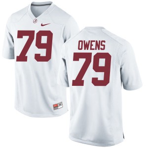 Mens Chris Owens White Bama #79 Authentic Player Jersey