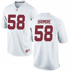 Men's Christian Barmore White Alabama Crimson Tide #58 Replica Official Jerseys
