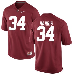 Men Damien Harris Crimson Alabama #34 Replica Player Jersey