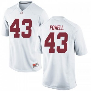 Men Daniel Powell White Alabama #43 Replica NCAA Jersey