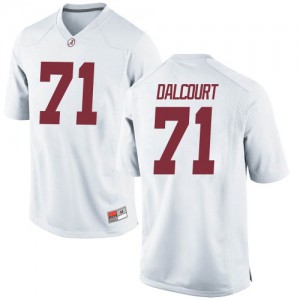 Mens Darrian Dalcourt White University of Alabama #71 Replica Stitched Jersey