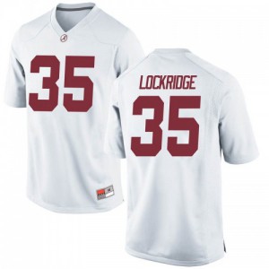 Men De'Marquise Lockridge White Alabama Crimson Tide #35 Game Player Jersey
