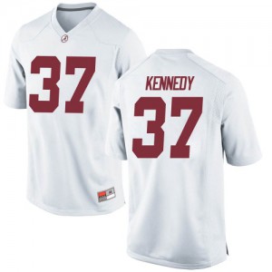 Men's Demouy Kennedy White Alabama #37 Game Player Jersey