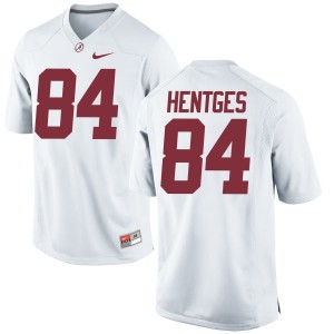 Men's Hale Hentges White Bama #84 Replica Player Jerseys