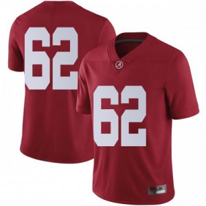 Mens Jackson Roby Crimson University of Alabama #62 Limited Embroidery Jersey