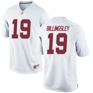 Mens Jahleel Billingsley White University of Alabama #19 Game College Jersey