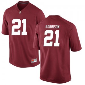 Mens Jahquez Robinson Crimson University of Alabama #21 Game NCAA Jersey