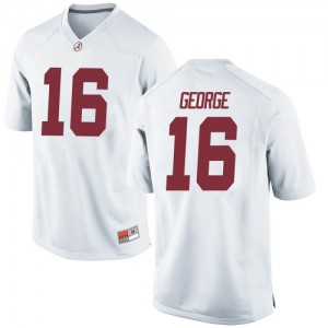 Mens Jayden George White University of Alabama #16 Game High School Jersey