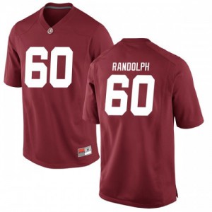 Mens Kendall Randolph Crimson Alabama #60 Game Embroidery Jersey