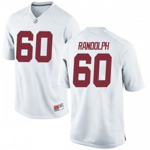 Men Kendall Randolph White Alabama #60 Game Official Jerseys