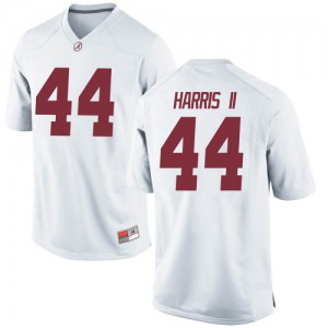 Men's Kevin Harris II White Alabama #44 Replica Football Jersey