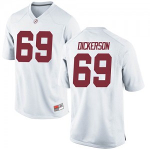 Mens Landon Dickerson White Alabama #69 Replica Official Jerseys