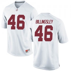 Men's Melvin Billingsley White Alabama #46 Game NCAA Jerseys