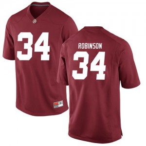 Men's Quandarrius Robinson Crimson Alabama Crimson Tide #34 Replica NCAA Jerseys