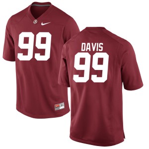 Mens Raekwon Davis Crimson Bama #99 Authentic NCAA Jerseys