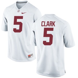 Men's Ronnie Clark White Bama #5 Game NCAA Jerseys