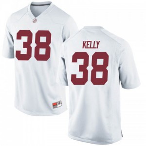 Men's Sean Kelly White Bama #38 Game Embroidery Jerseys