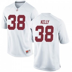 Men's Sean Kelly White Alabama #38 Replica Official Jerseys