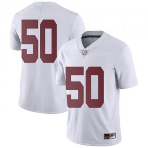 Men's Tim Smith White Bama #50 Limited College Jersey