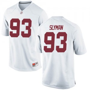 Mens Tripp Slyman White Alabama #93 Game Stitched Jersey
