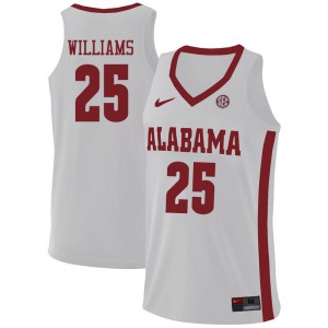 Mens Mo Williams White Alabama Crimson Tide #25 Basketball Jerseys