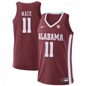 Men's Tevin Mack Crimson University of Alabama #11 Official Jerseys