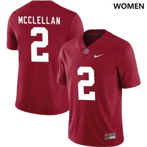 Women's Jase McClellan Crimson University of Alabama #2 Official Jersey