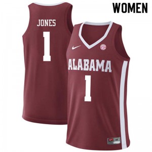 Womens Herbert Jones Crimson Alabama #1 Player Jerseys