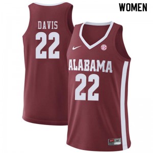 Womens Ar'Mond Davis Crimson Alabama Crimson Tide #22 Player Jerseys