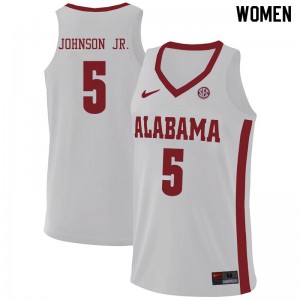 Women Avery Johnson Jr. White Bama #5 NCAA Jersey