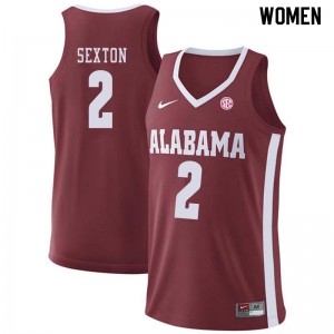 Women's Collin Sexton Crimson Bama #2 NCAA Jerseys
