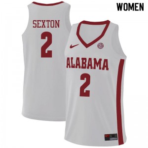 Womens Collin Sexton White Alabama Crimson Tide #2 College Jersey