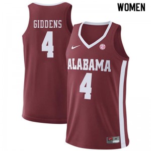 Women's Daniel Giddens Crimson Bama #4 NCAA Jersey
